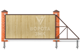 Откатные ворота механические 6 метров 6000×2400 ЗМК-8033